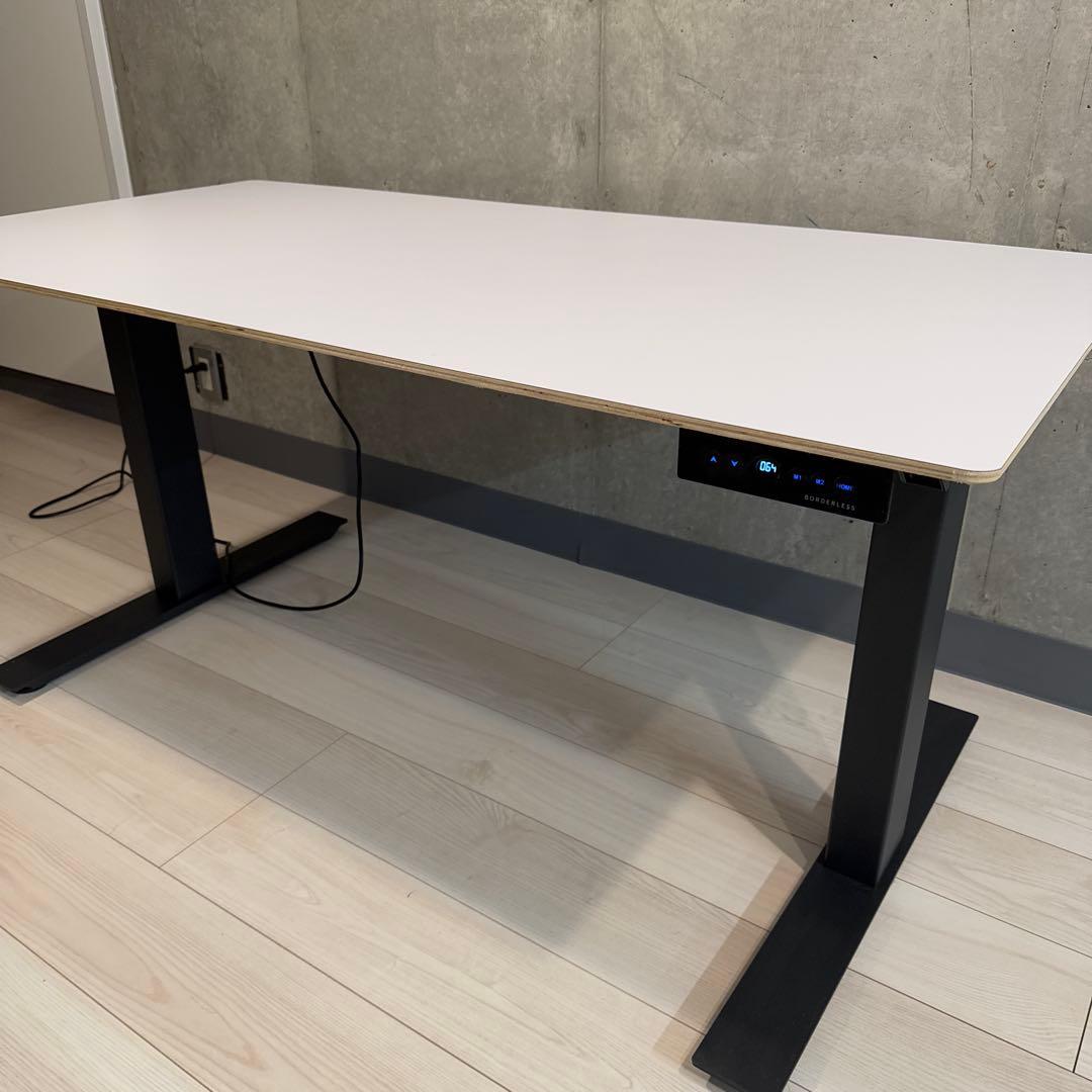 電動昇降デスク「FeEL」ホワイトメラミン 1400タイプ