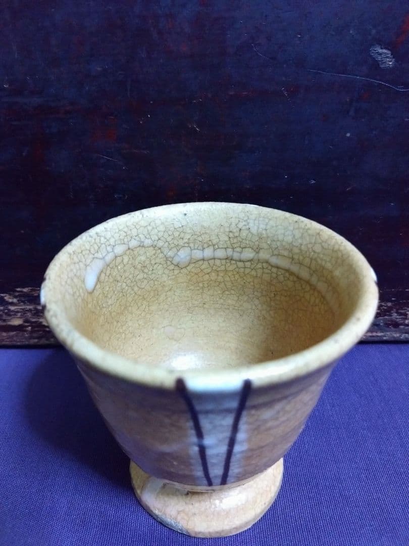 復興 鳴海織部 赤織部 ワイングラス