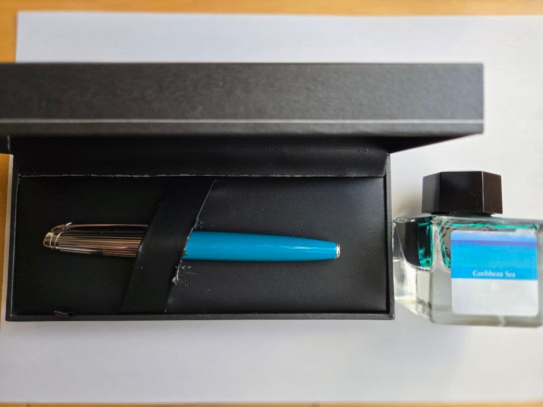 カランダッシュ レマン 万年筆 ターコイズ、インク付