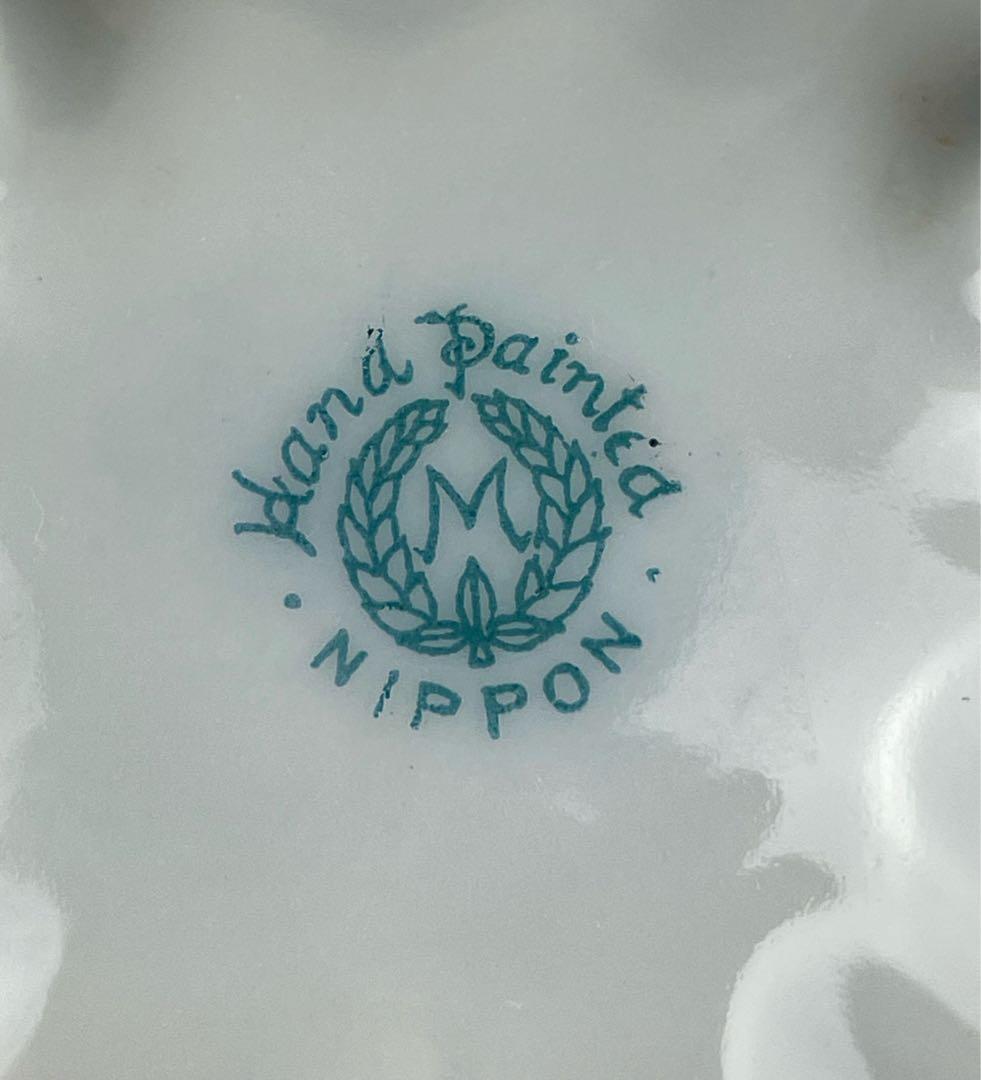 【美品】オールドノリタケ パンジー紋 ティーカップ２組 ビオラ 三つ脚 猫足