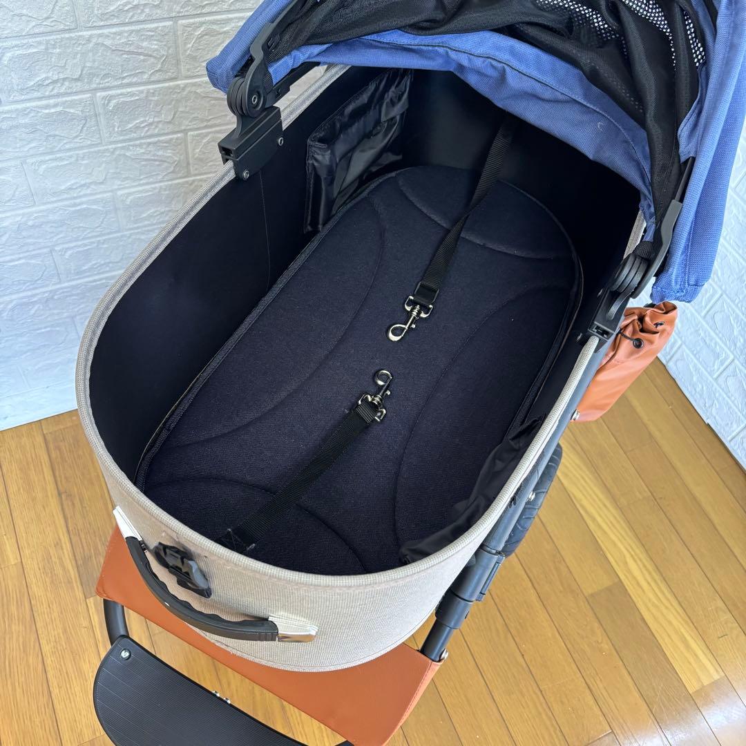 【極美品】　エアバギー ドーム3 ラージサイズ　ペットカート　リバーブルー