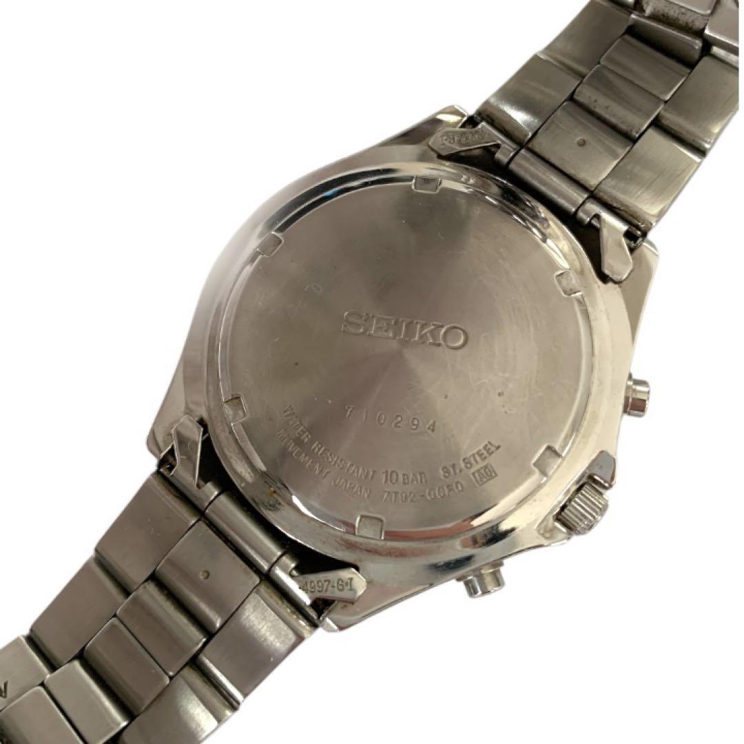 SEIKO フライトマスター クロノグラフ 7T92-0CF0 メンズ 稼働品