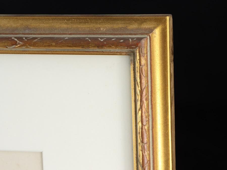 Y2293-22 竹久夢二 木版 「京の舞妓」大正15年作 額装