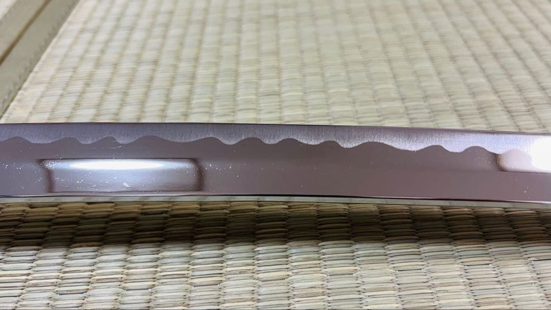 模造刀 雲龍拵え 互の目刃文 石目鞘 透かし鍔 大刀 黒刀 250504-1