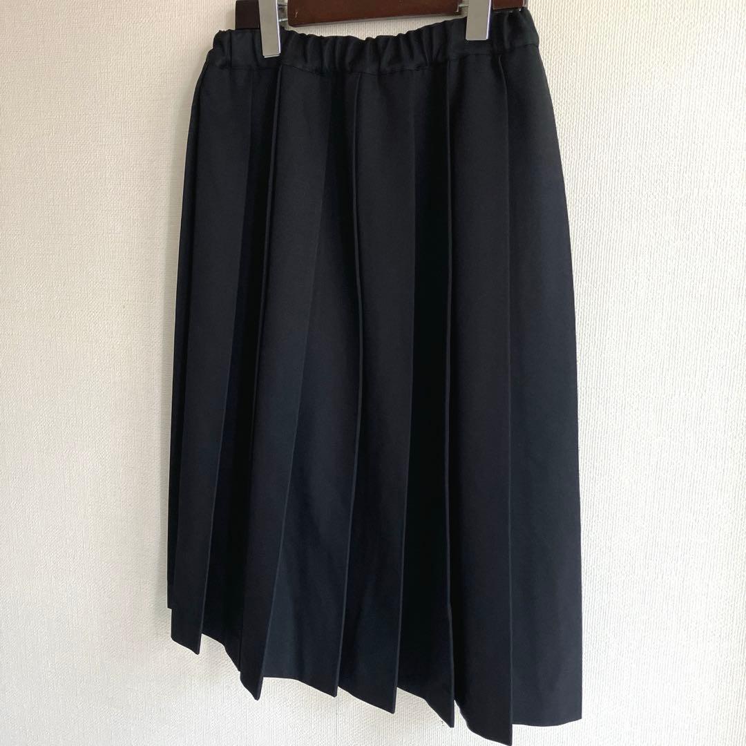 【美品】COMMEdesGARCONS 膝丈　プリーツスカート　XS ブラック