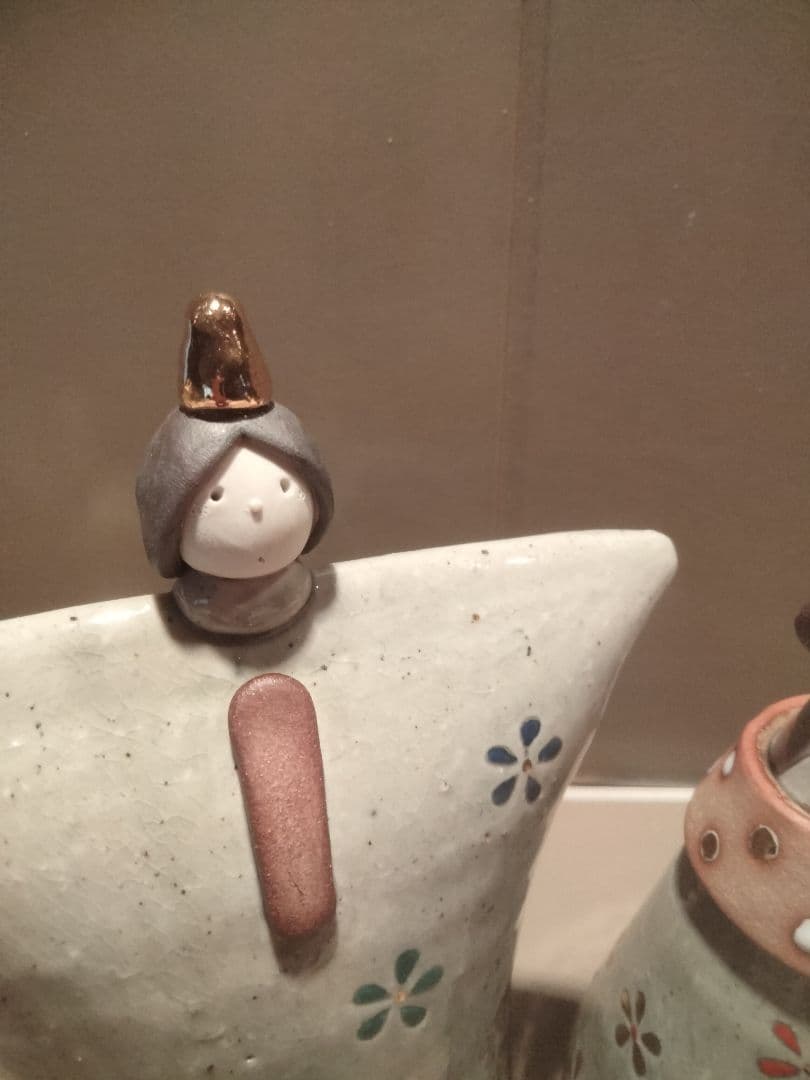 良品good item雛人形（Hina doll陶器作家西崎和子小さいサイズです