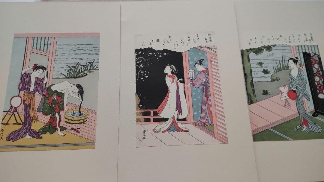 浮世絵版画★画装用画★6冊セット★春信HARUNOBU★２４枚セット★シリーズ3