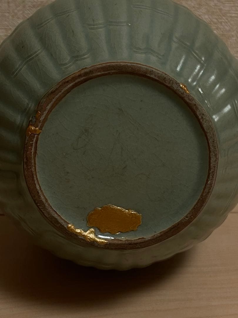 骨董 高麗青磁竹節文瓶