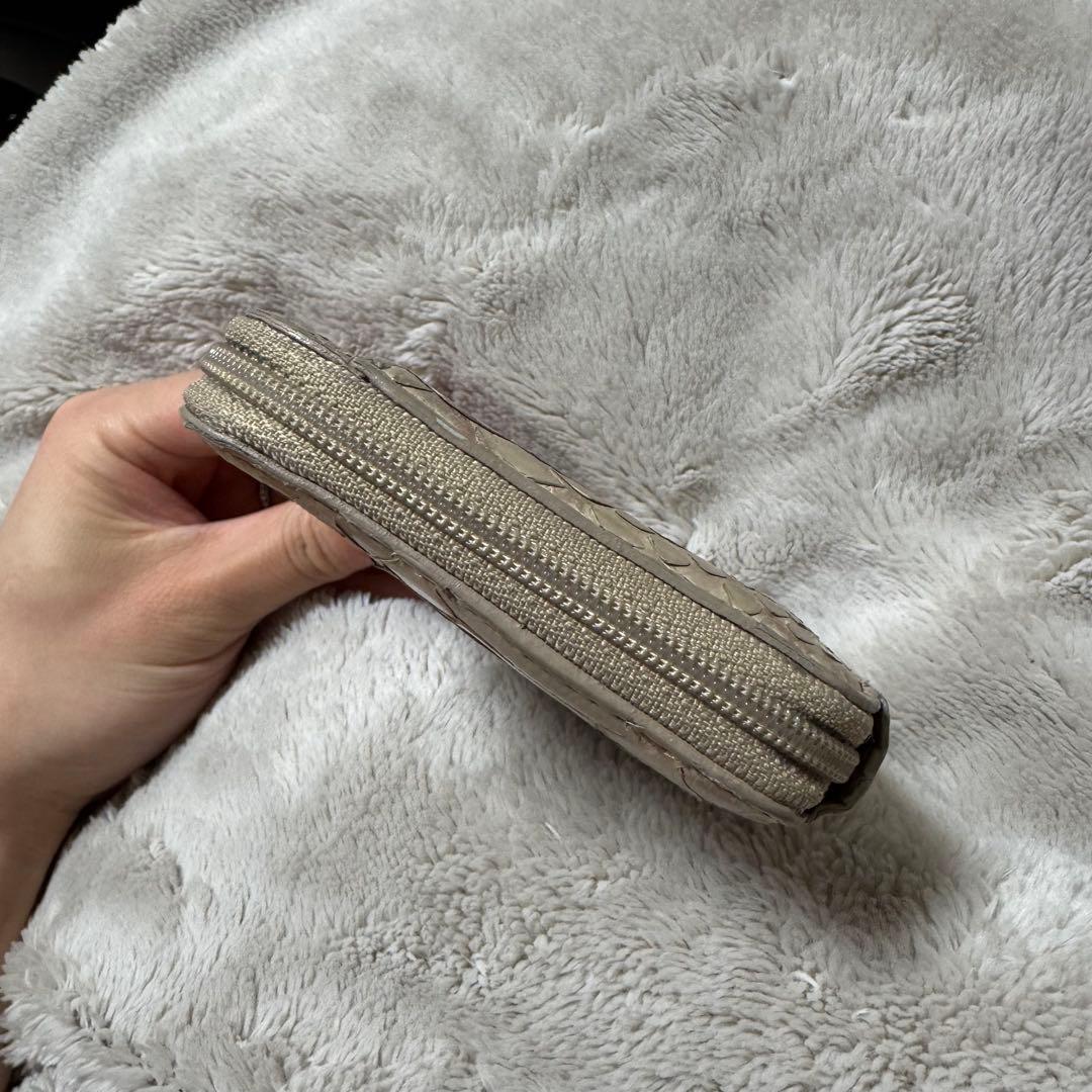 ATAO アタオ　ミリモ　折り財布　ゴールド金具　パイソン箔