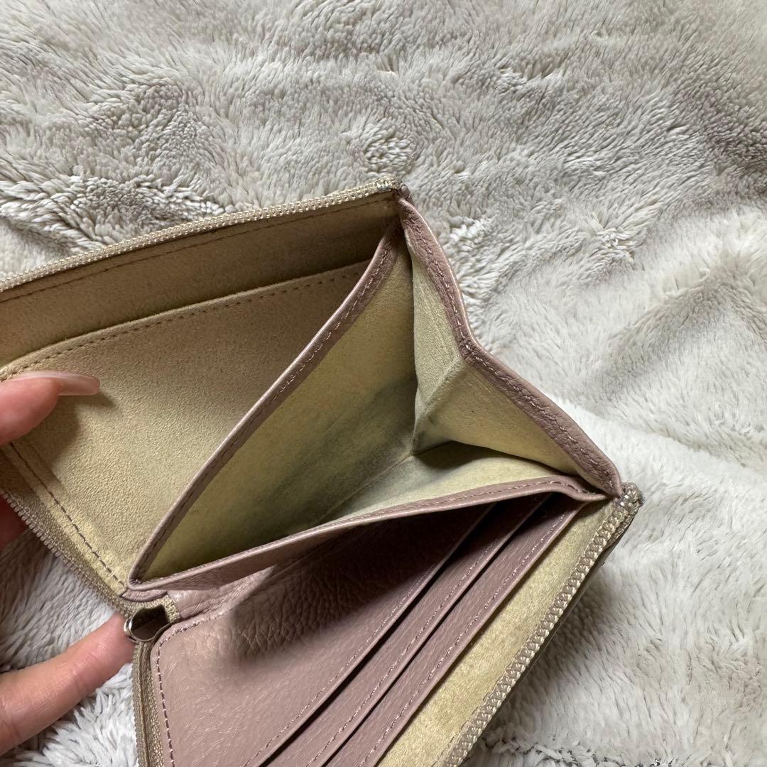 ATAO アタオ　ミリモ　折り財布　ゴールド金具　パイソン箔