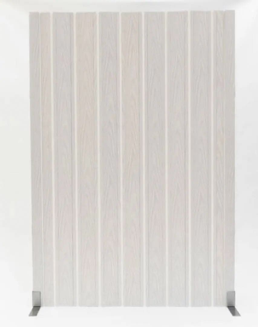 パネルパーテーション 窓なし スタンド付 色：ホワイトウッド