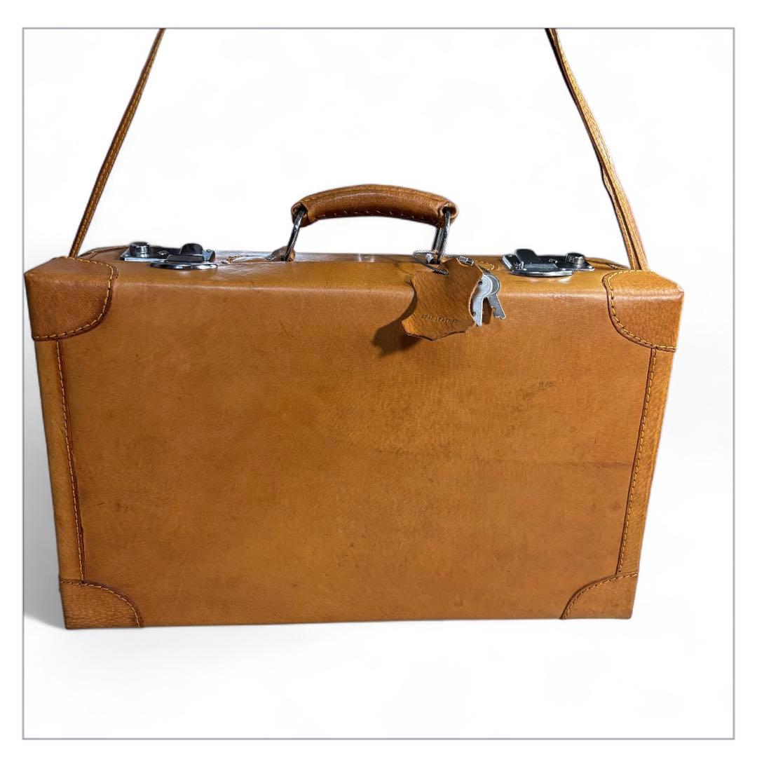 希少 アンティーク トランクケース 革製 鞄 小さいかばん 手持ち ミニトランク