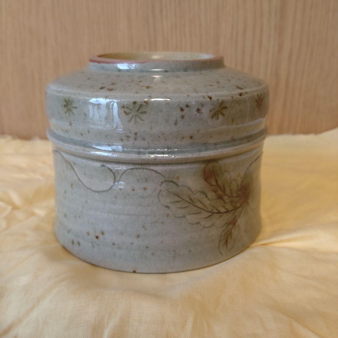 抹茶茶碗　黄瀬戸　胴紐　蕪線彫　加藤十右衛門造　共箱
