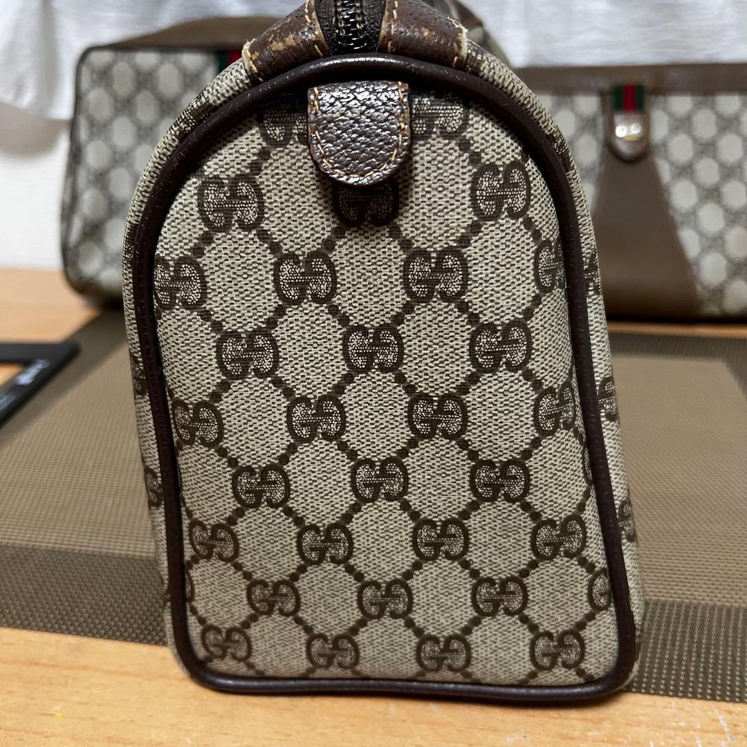 オールドグッチ　Gucci ヴィンテージ　GG ボストンバッグ　ハンドバック