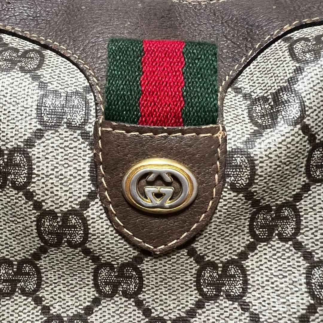 オールドグッチ　Gucci ヴィンテージ　GG ボストンバッグ　ハンドバック
