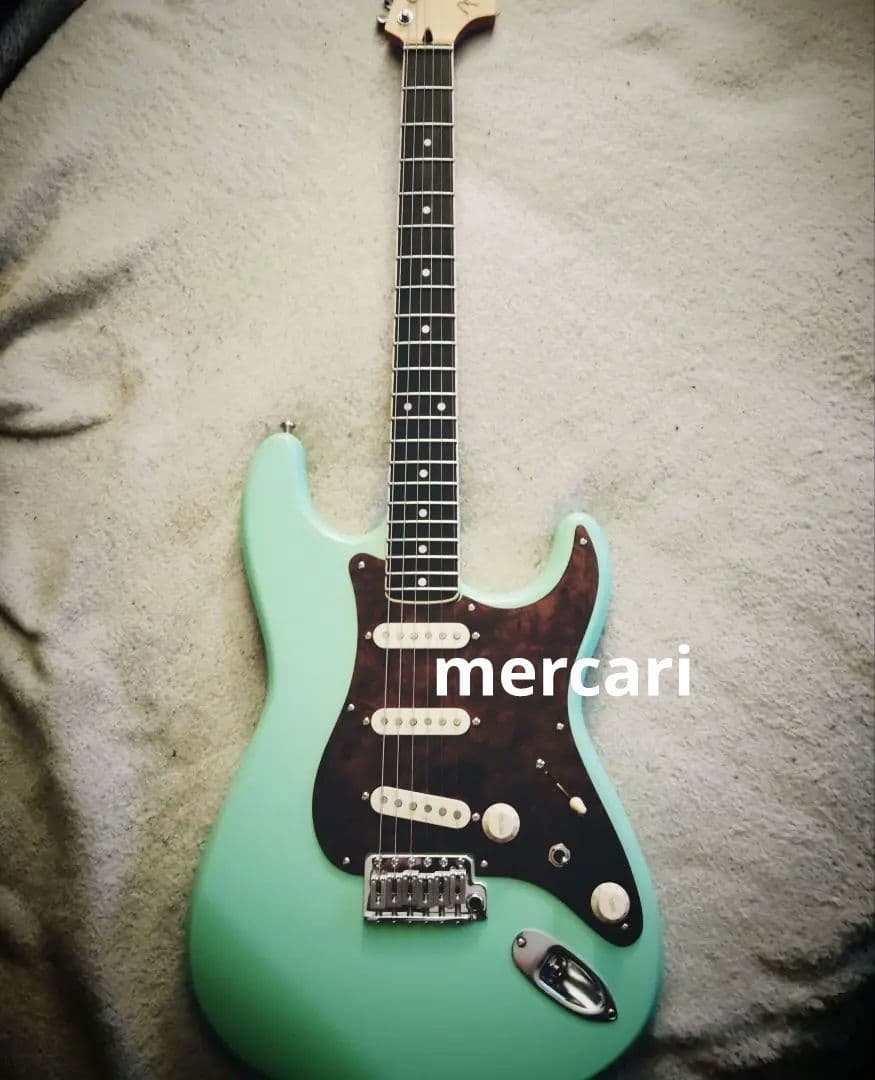新品 個人製作 ストラトタイプ 木製PG サーフグリーン エレキギター