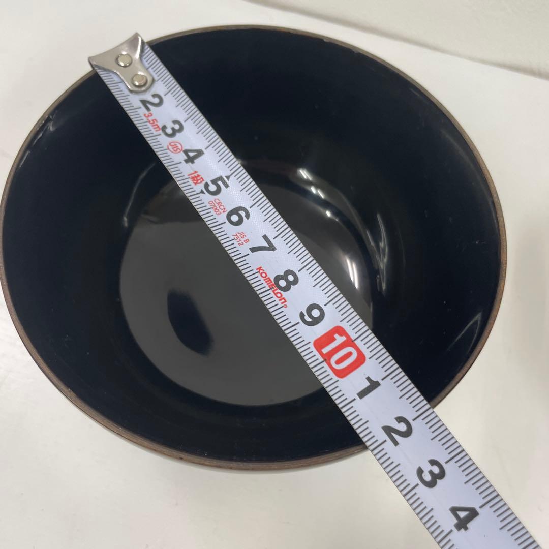 ツバキ 蓋付き椀 黒 金 銀丸模様 27客セット　少々難ありお値下げ品！