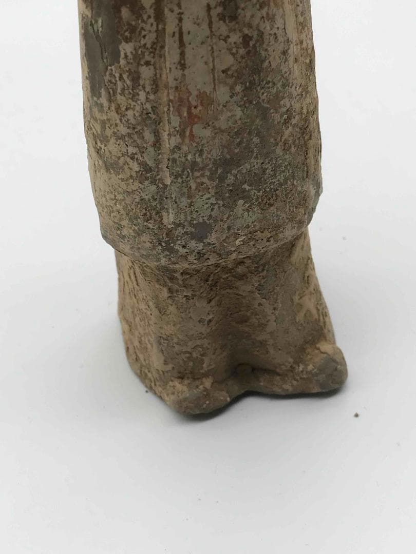 唐時代　加彩　武士陶俑　彩絵陶俑　極上品　旧家旧蔵　唐物　時代物(D-66