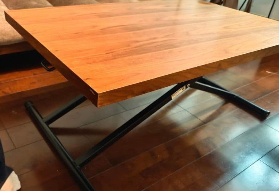 ウォールナット 昇降式 ダイニングテーブル