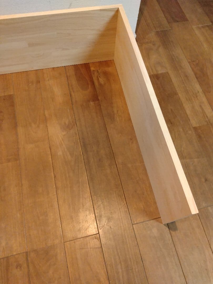 木材　ハンドメイド　コの字　サイドテーブル　机　カウンター　プランター棚シェルフ