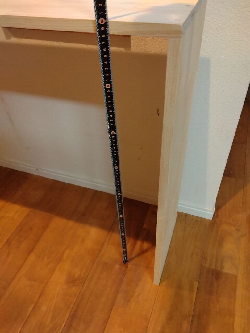 木材　ハンドメイド　コの字　サイドテーブル　机　カウンター　プランター棚シェルフ