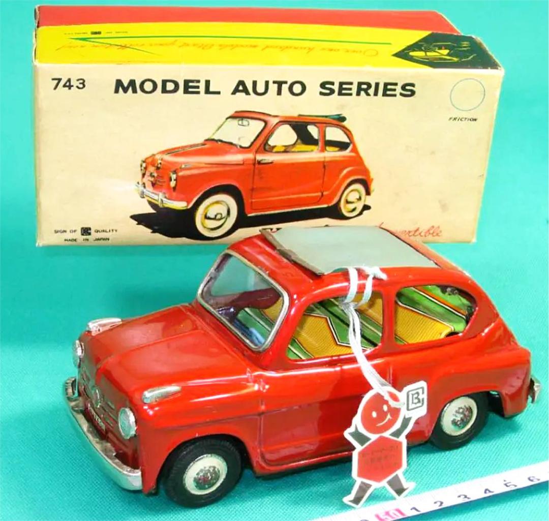 ブリキ フィアット  600  FIAT フイアット コンバーチブル  バンダイ