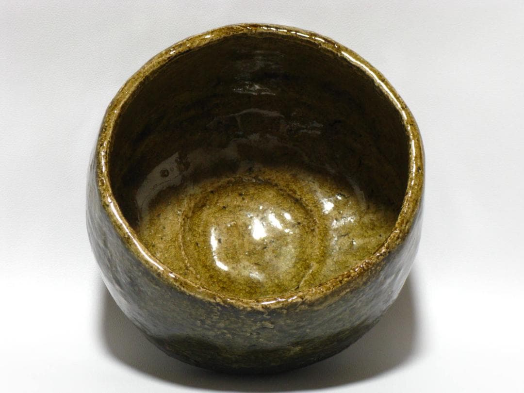 小森宗彬 作『飴釉 楽 茶碗』共箱 共布 父 小森松庵 小服茶碗 旅茶碗 茶道具