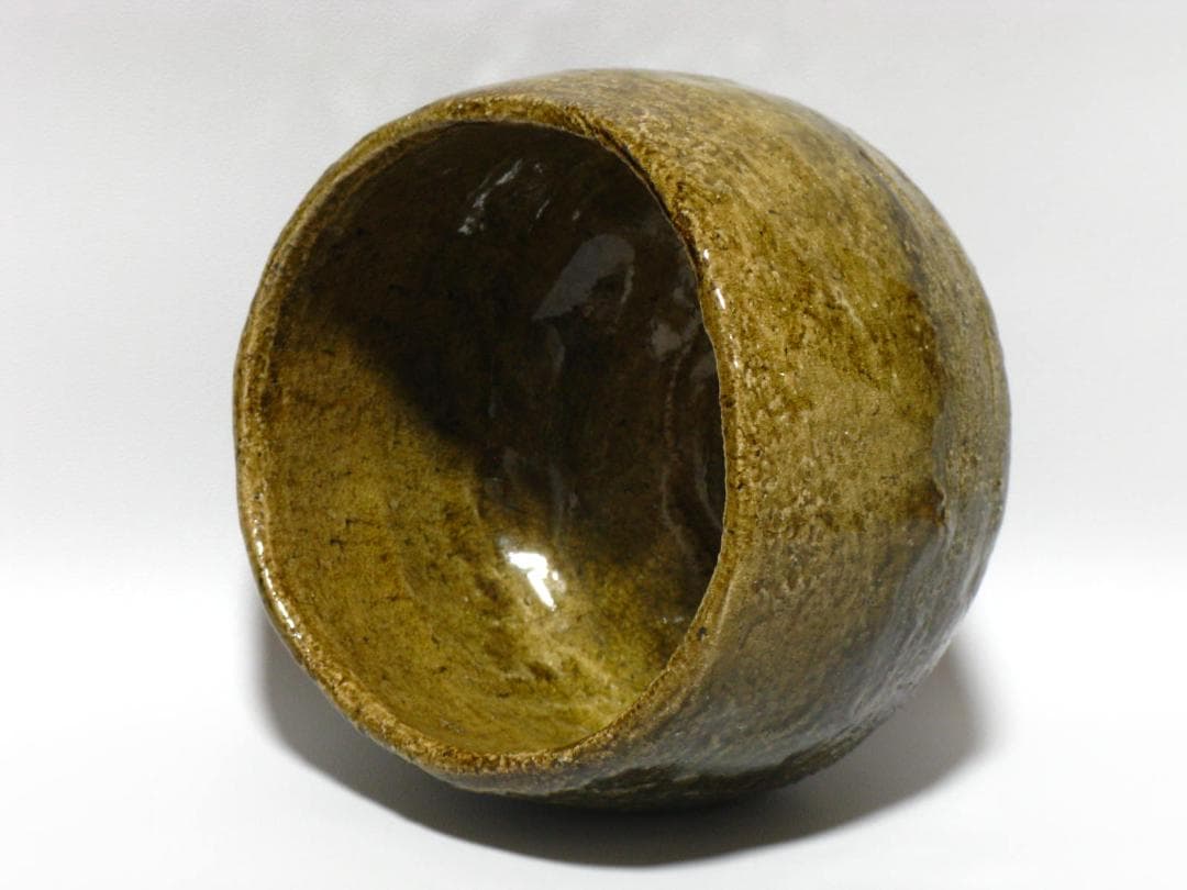 小森宗彬 作『飴釉 楽 茶碗』共箱 共布 父 小森松庵 小服茶碗 旅茶碗 茶道具