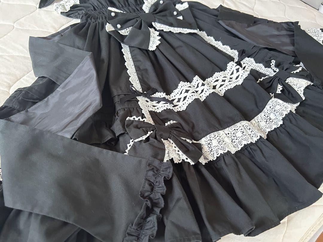 Angelic Pretty リボンシャーリングジャンパースカート