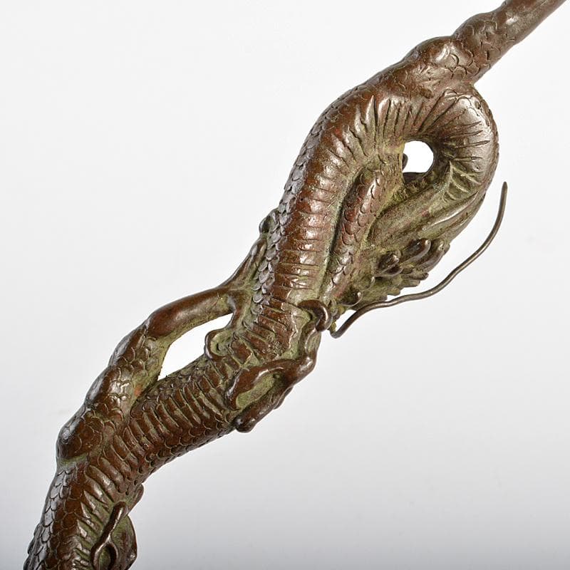 eyeknow74　金工名品　古銅宣徳銅　龍　筆架　置物　C　6941E
