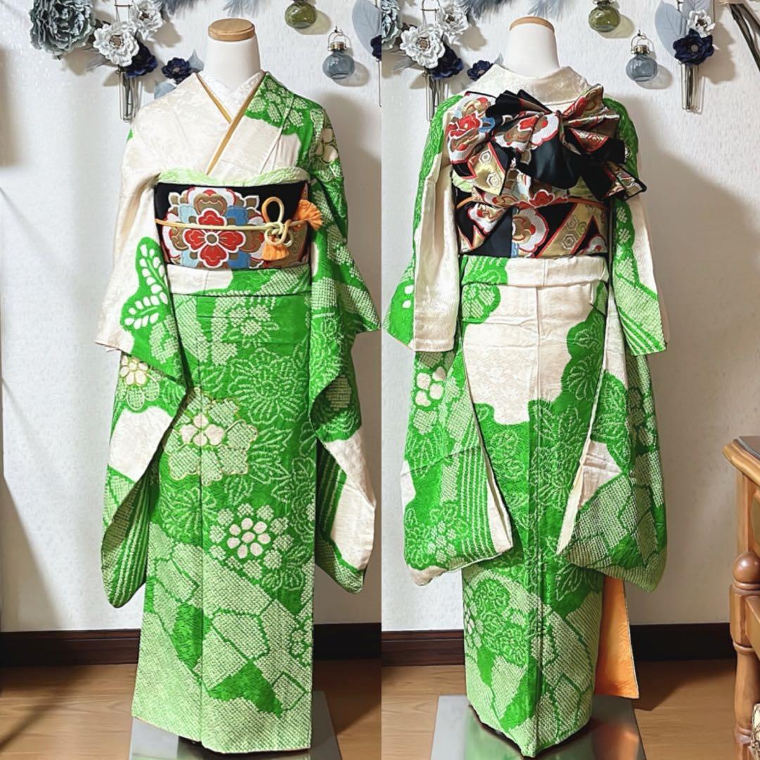 破格‼️明日21日(金)まで⏰最終価格となります‼️✨【高級 絞り中振袖５点セット】