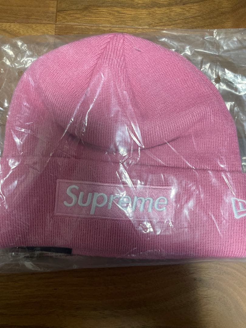 帽子 Supreme Box Logo Beanie NewERA Pink 24FW