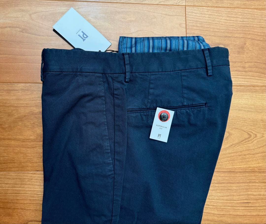 PT TORINO パンツ 46 ダークネイビー 新品 未裾上げ