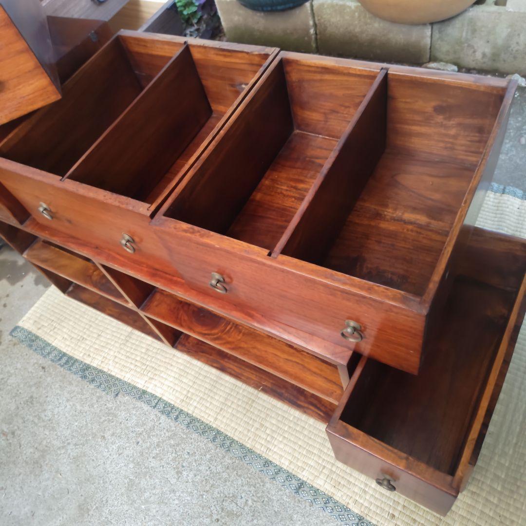 さ*ま様 昭和レトロ 大正ロマン 無垢材チェスト 引き出し付き 古民家 当時物