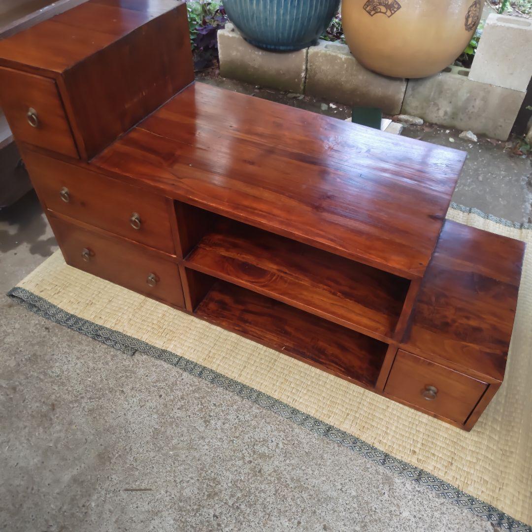 さ*ま様 昭和レトロ 大正ロマン 無垢材チェスト 引き出し付き 古民家 当時物