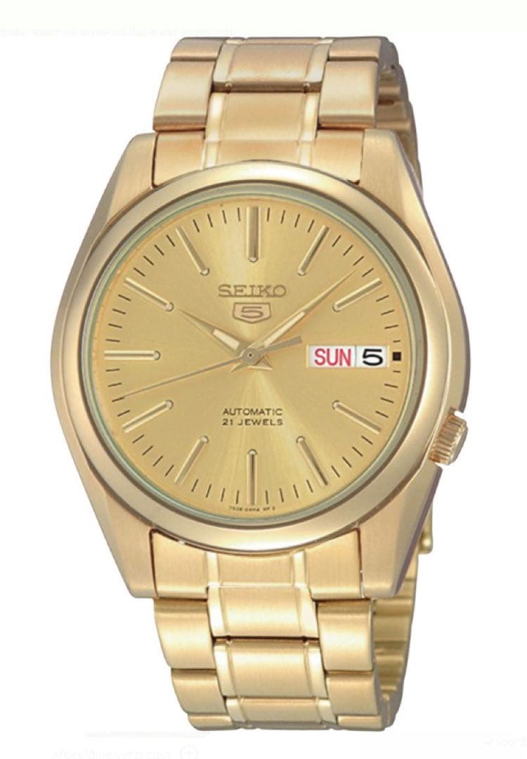 新品未使用　セイコー5 SNKL48K ゴールド　裏スケルトン