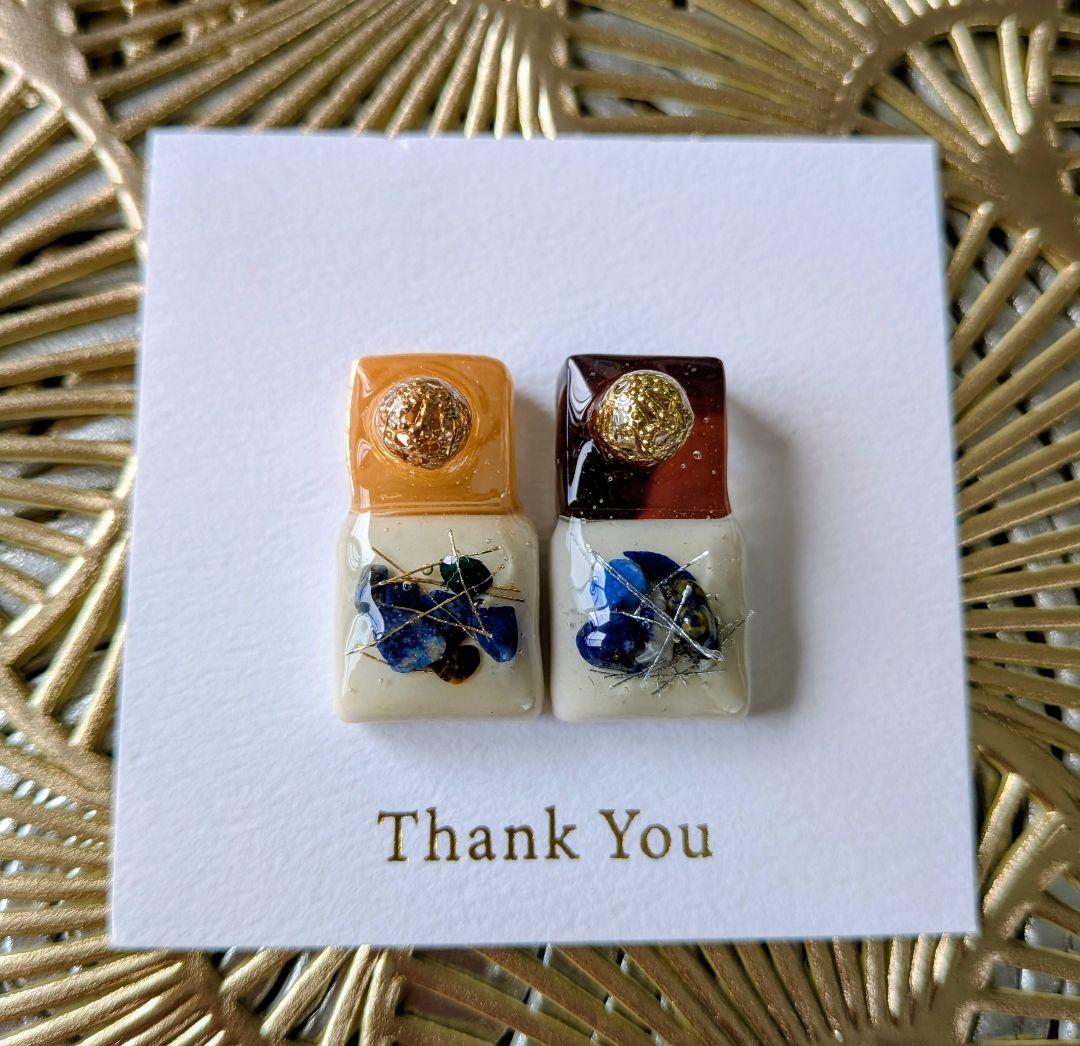 はたはたページ②シー陶器イヤリング1点物♡