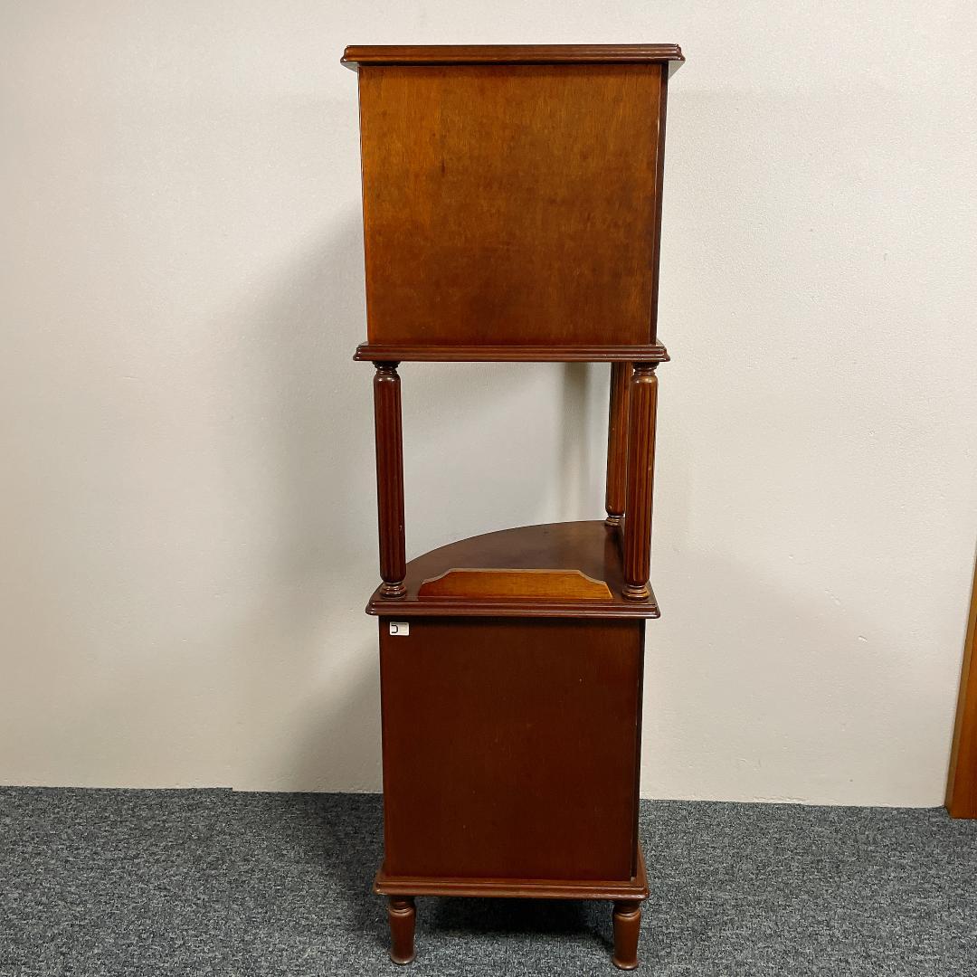 日本製　アヤノクラフト　綾野製作所 ブラウン 木製 コーナーキャビネット