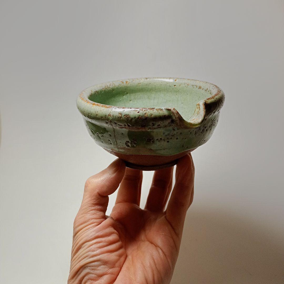 古唐津　緑釉片口