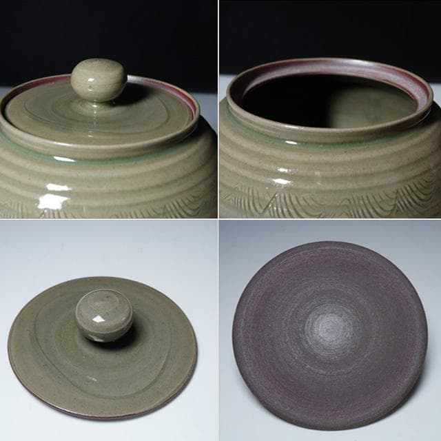 黒井千左　虫明水指　共箱　茶道具　岡山県