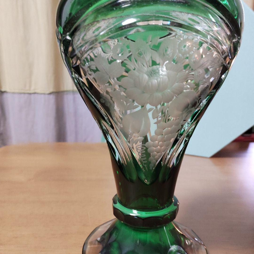 【未使用に近い】ELBE Crystal (エルベクリスタル)花瓶フラワーベース