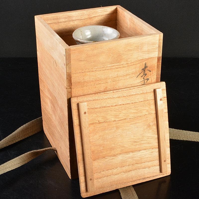 朝鮮美術　李朝　高麗白磁　徳利　金継ぎ直しあり　時代箱　M　R7479