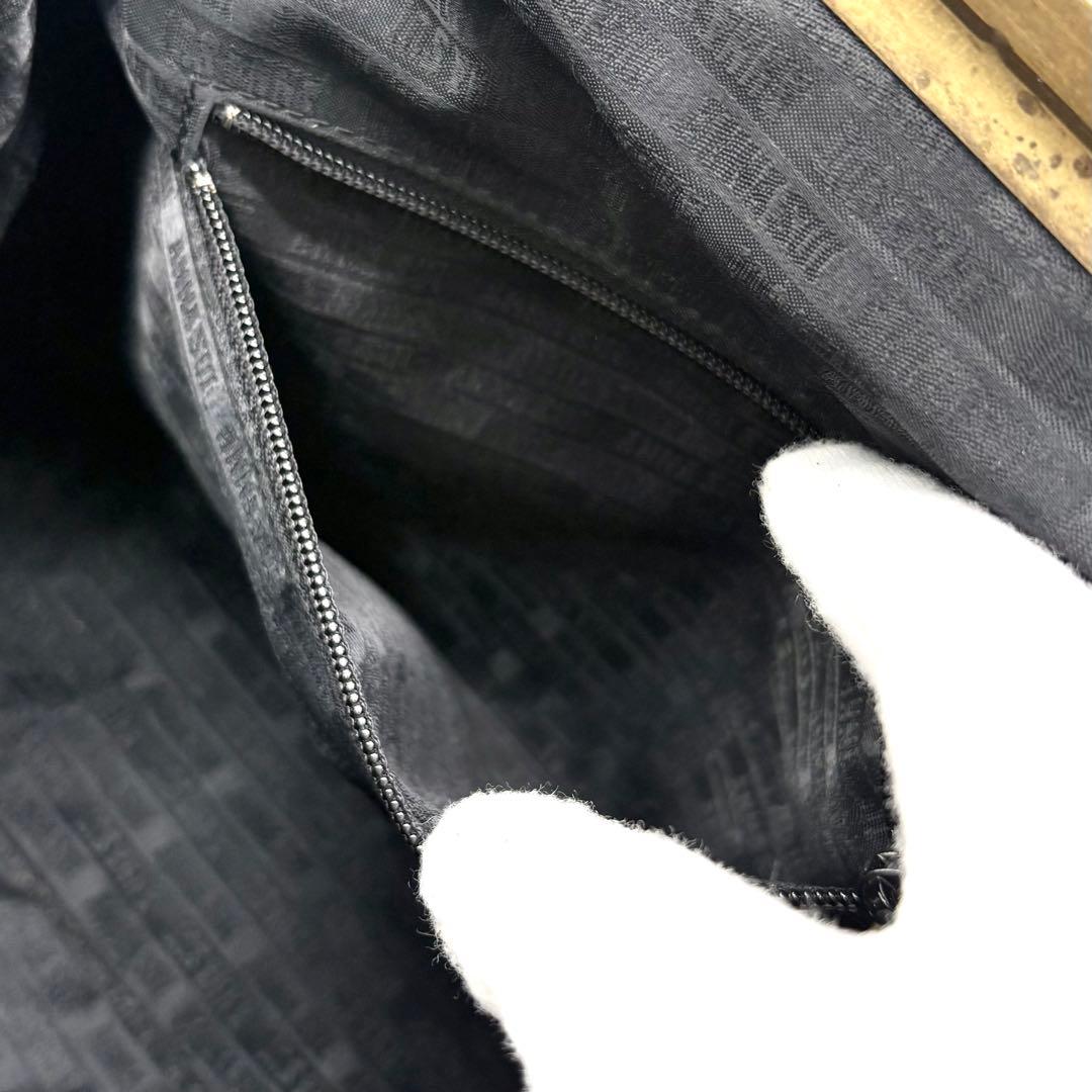 ANA SUI アナスイ がま口 ハンドバッグ レザー ブラック 蝶々