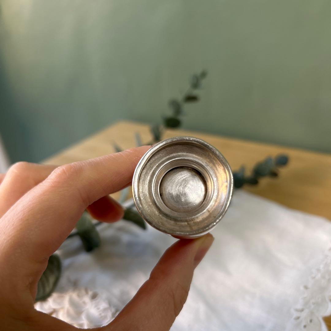 イギリス製アンティーク　純銀調味料入れ　ジョージアン