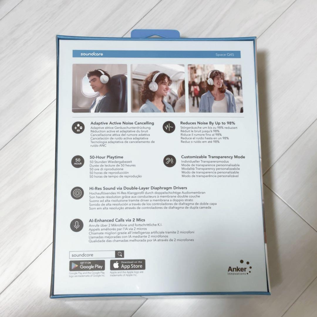 ヘッドホン Anker soundcore space Q45 white