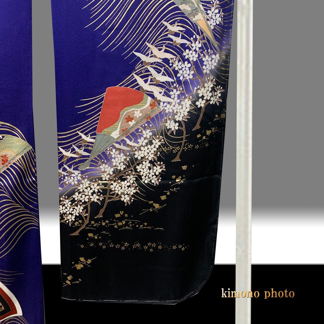 【未使用】正絹【極上逸品】振袖6点フルセット【金彩手描き 友禅染め】トールサイズ