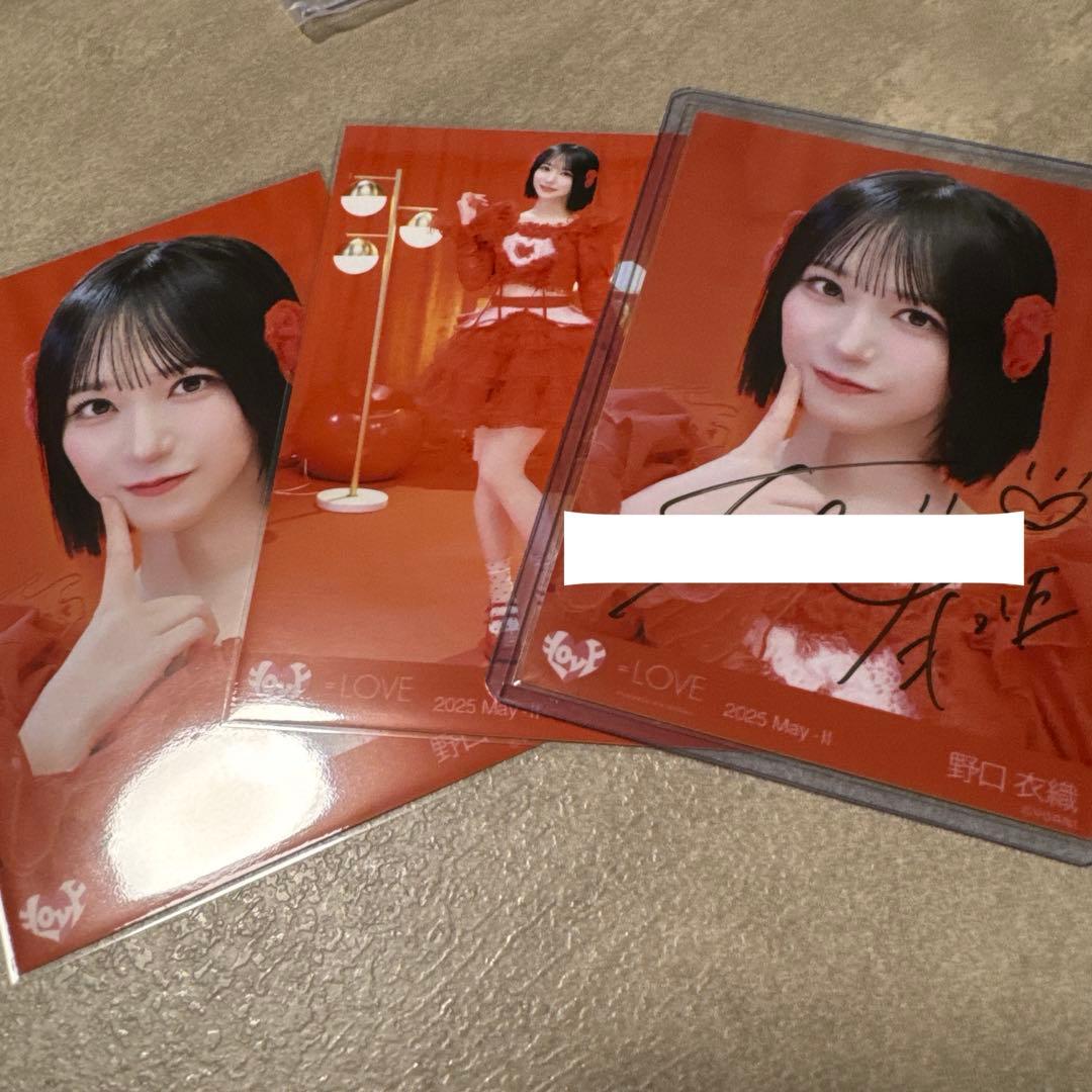 匿名配送　野口衣織　とくべチュ、して　歌唱衣装　直筆　ヨリ　その他