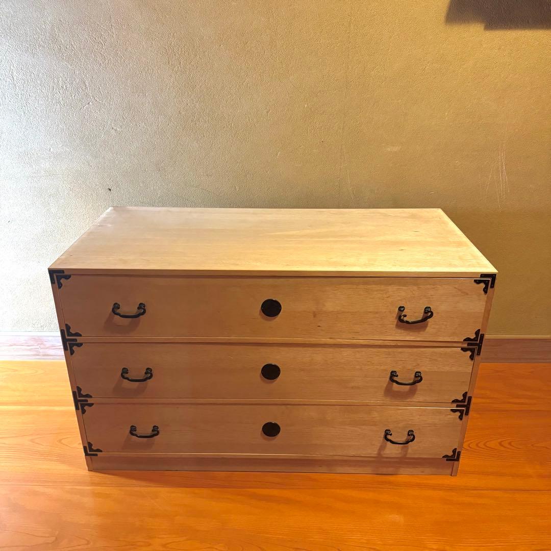 総桐箪笥｜防湿・防虫　和モダン　収納 レトロ タンス 3段　③