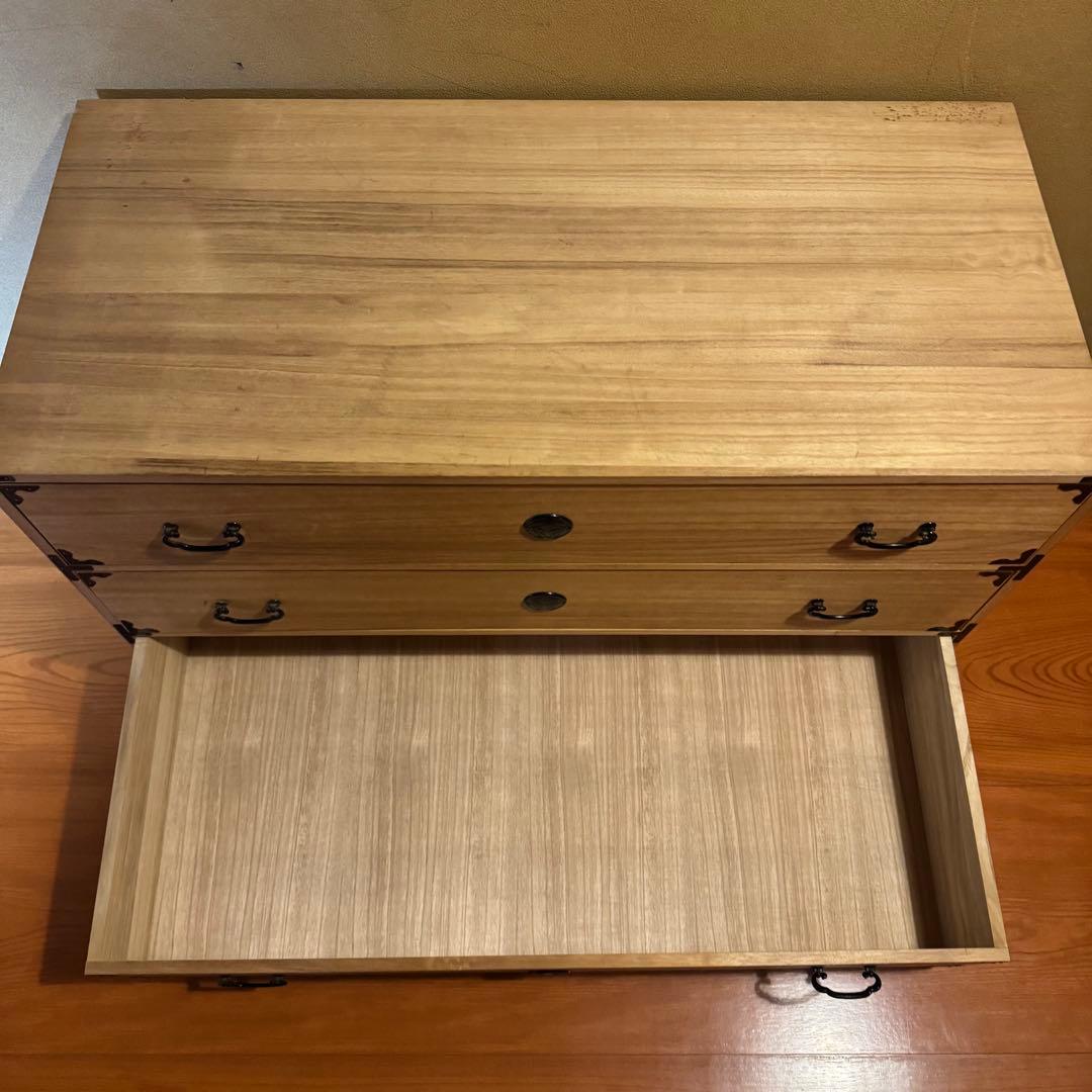 総桐箪笥｜防湿・防虫　和モダン　収納 レトロ タンス 3段　③