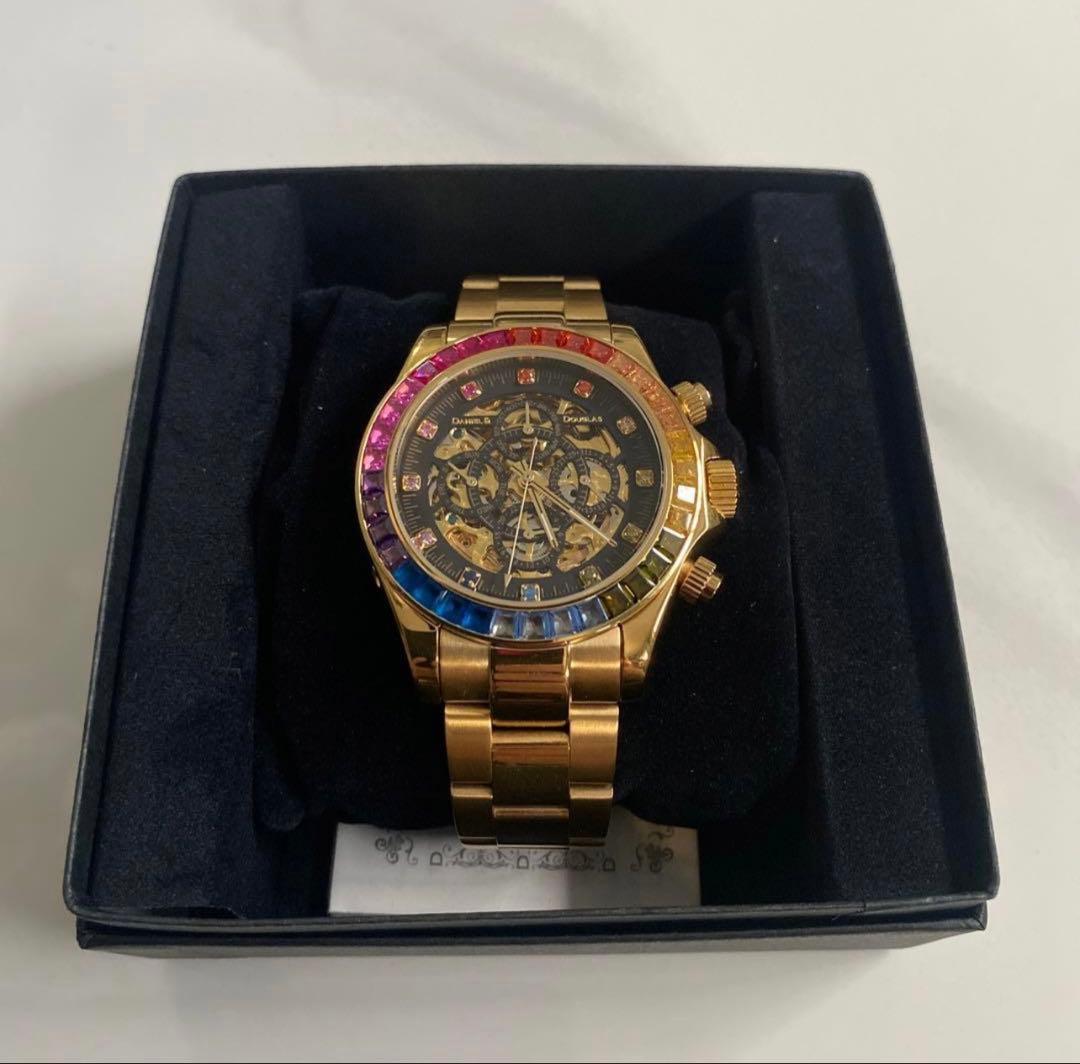 DANIEL&DOUGLAS ダニエル&ダグラス ダイヤゴールド×銀×レインボー